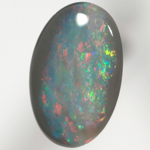 SOLID BLACK OPAL Bright blood red over greens